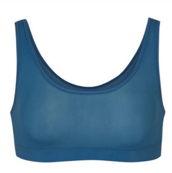 SKIMS JELLY SHEER SCOOP NECK BRALETTE/Ocean/ XXS - Picture 3 of 10